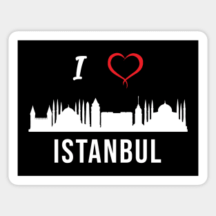 I love Istanbul Skyline Turkish Kurdish Zazaki Culture Sticker